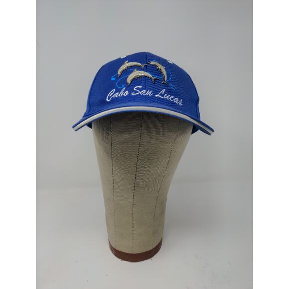 Cabo San Lucas Baja Mexico Strapback Hat Embroidered Dolphins Blue - Picture 2 of 9